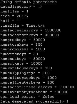 vmart sample data generator