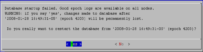 last good epoch message