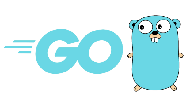 Go programming language logo and little blue beaver mascot