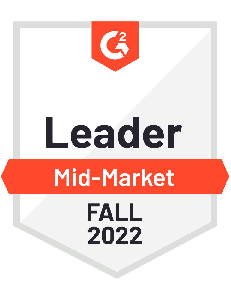 G2 review Fall 2022 - Vertica is Data Warehouse Mid-market Leader