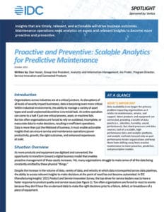 Scalable Analytics for Predictive Maintenance white paper cover