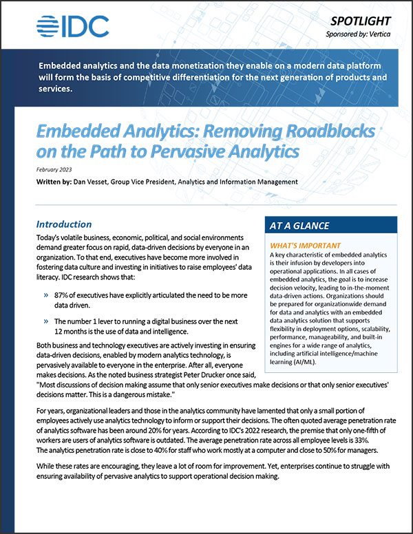 Embedded Analytics Solution Spotlight: Removing Roadblocks on the Path to Pervasive Analytics