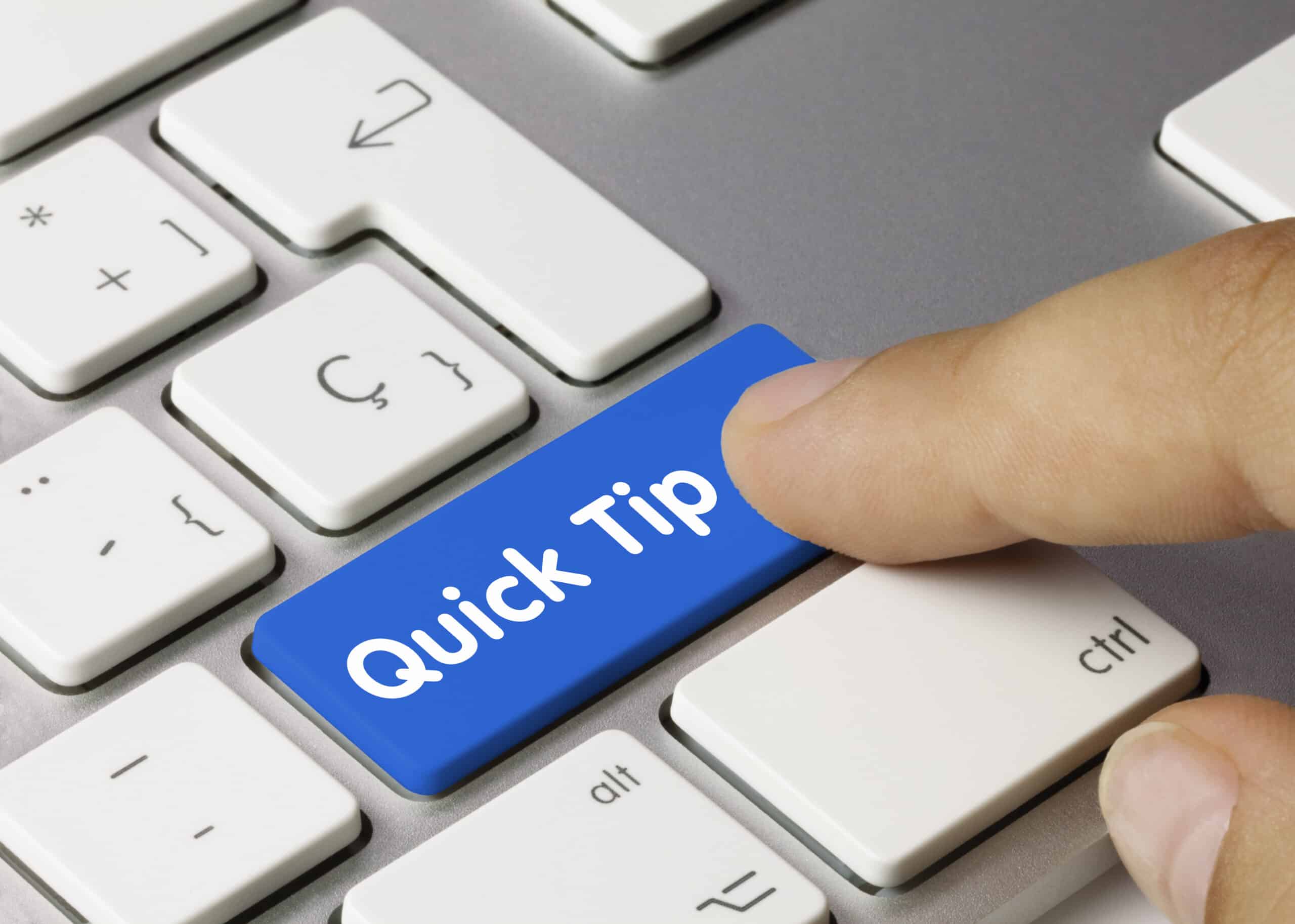 Quick Tip on a blue enter key on a keyboard